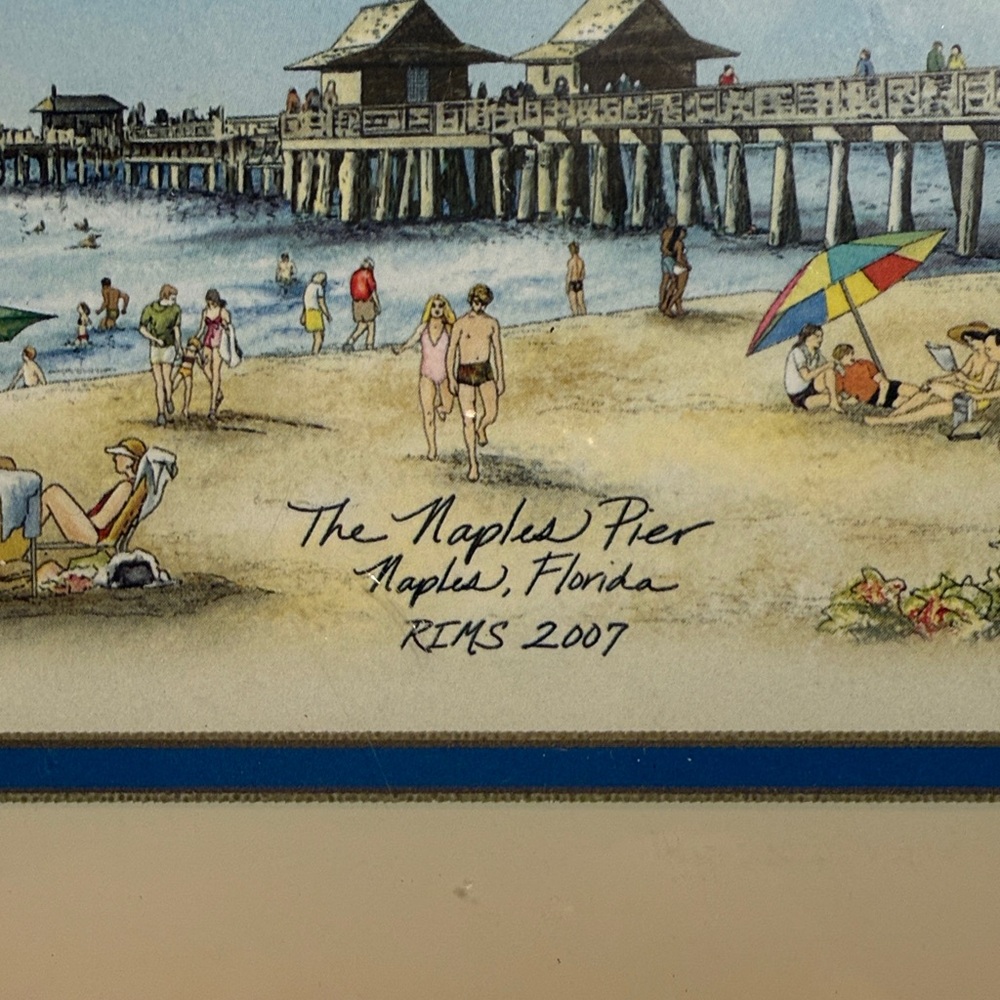 Naples Pier Print Framed 2007 - Picture 4 of 8